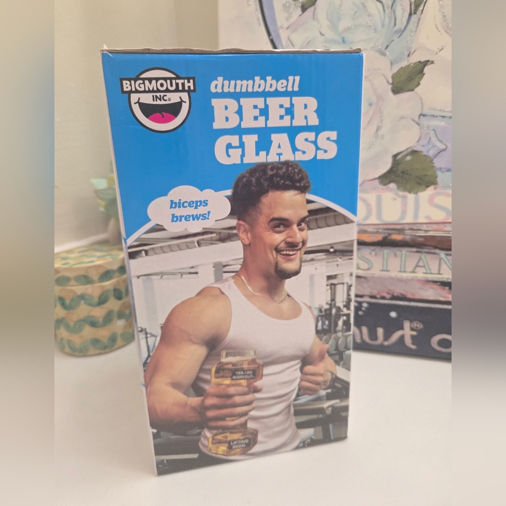 BigMouth Inc. Dumbbell Beer Glass 24 oz NIB - Picture 2 of 4